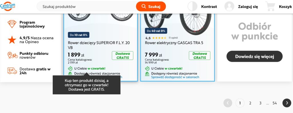 Kategoria rowery na centrumrowerowe.pl